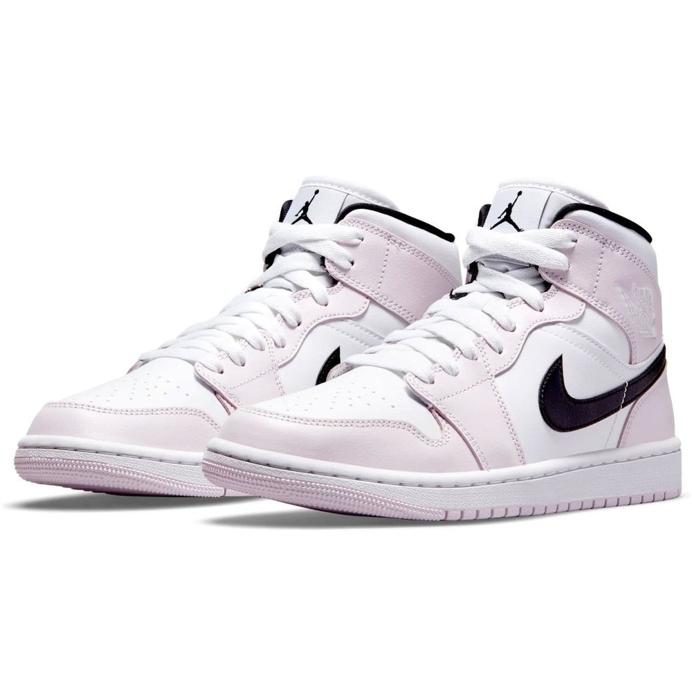 Nike Air Jordan 1 Mid Barely Rose Women's BQ6472-500 Light Violet NEW w …